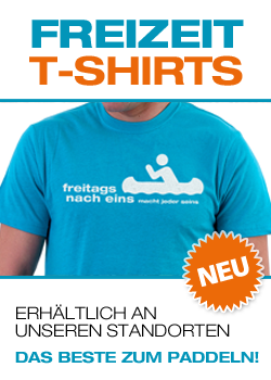 Unser Freizeit-Paddelshirt bekommen Sie jetzt bei uns – im Web und an den Verleihstandorten. Wir beleben alte Sprüche wieder !